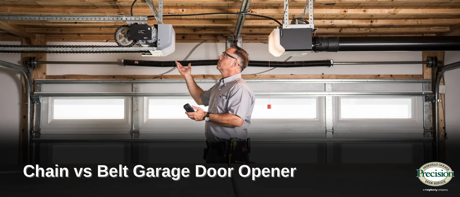 The core difference between chain and belt drive openers comes down to how the trolley